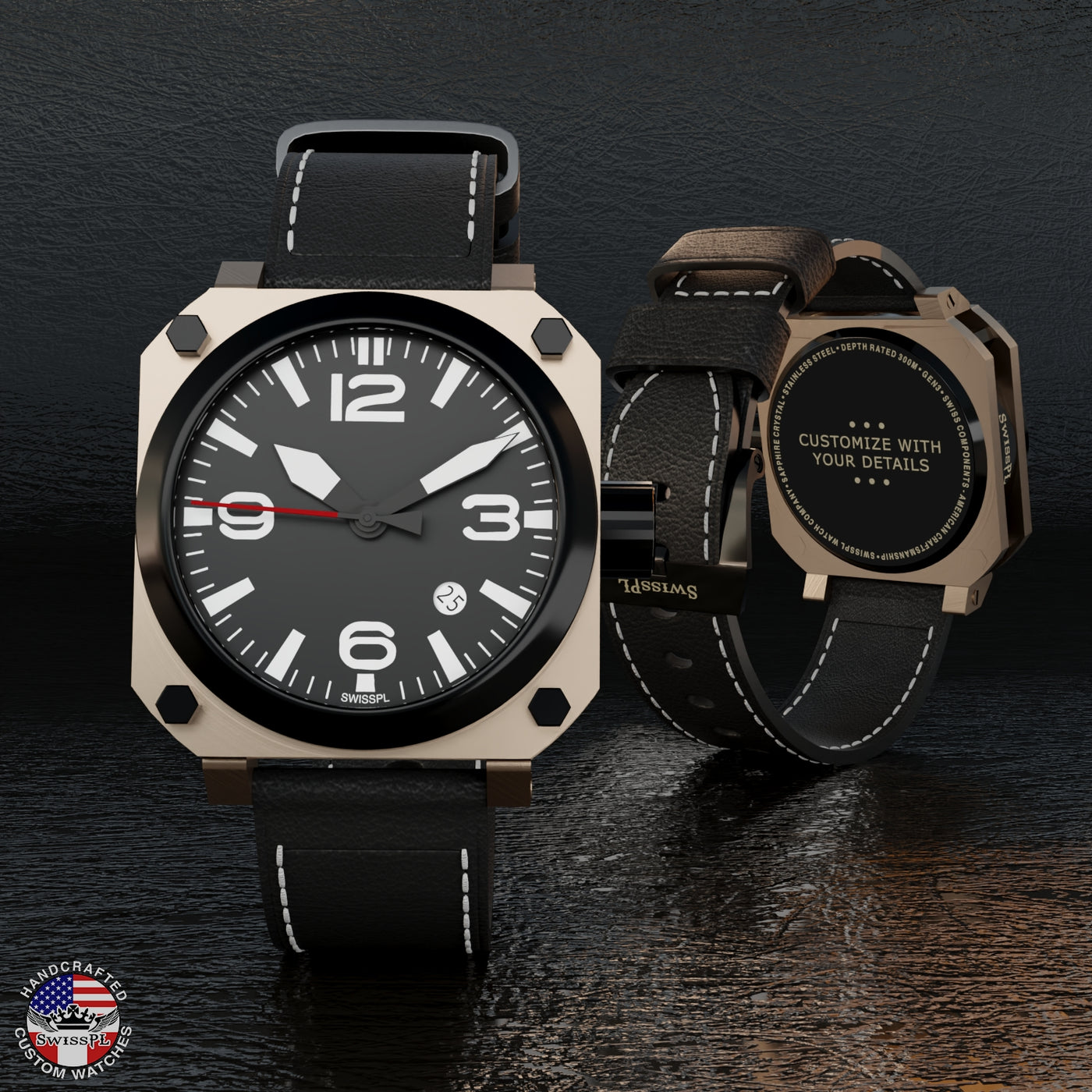 44mm Tactical in Cerakote Coyote Tan and PVD Black